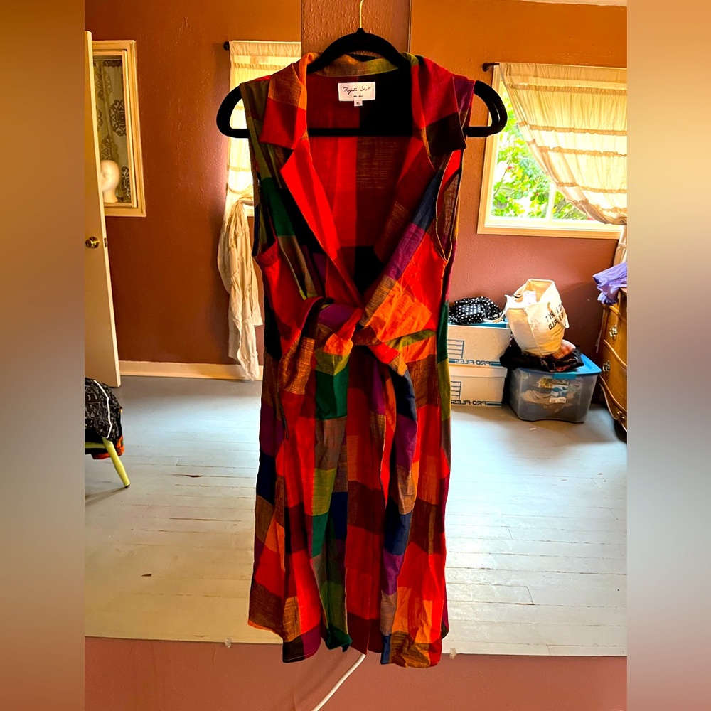 Rujuta Sheth Willa Dress in Multi Chex